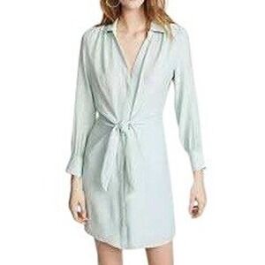 Brochu Walker Ashland Mint Tie Front‎ Shirt Dress S